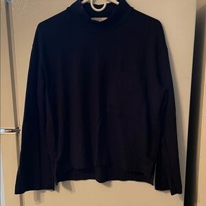 Stateside Women’s Medium Black Modal Cotton Wide Long Sleeve Pocketed Sweater‎